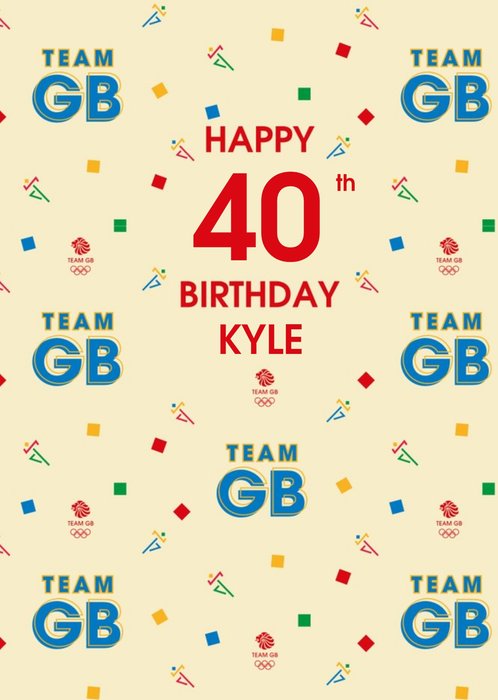 Team GB Logo Personalised Birthday Card