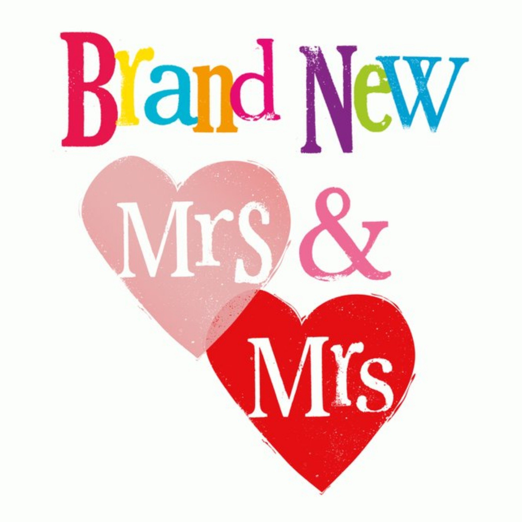 Brand New Mrs & Mrs Card, Square