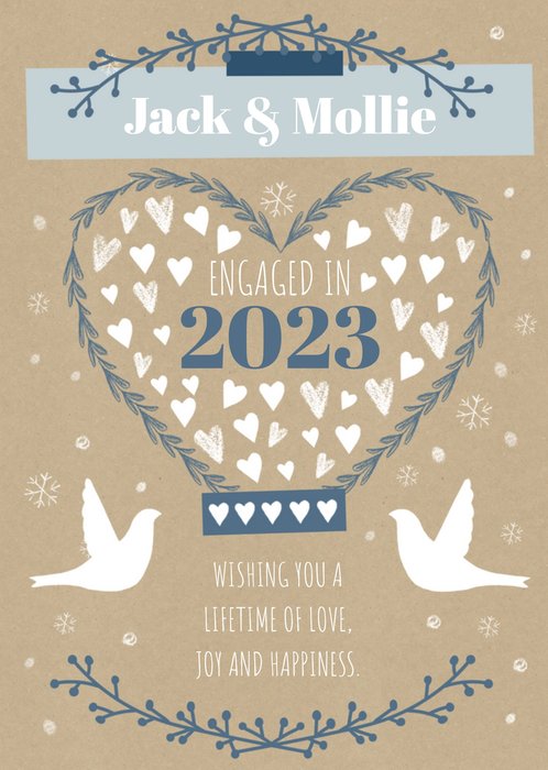 Loving Lifetime Of Love Joy And Happiness Engagement Greetings Card