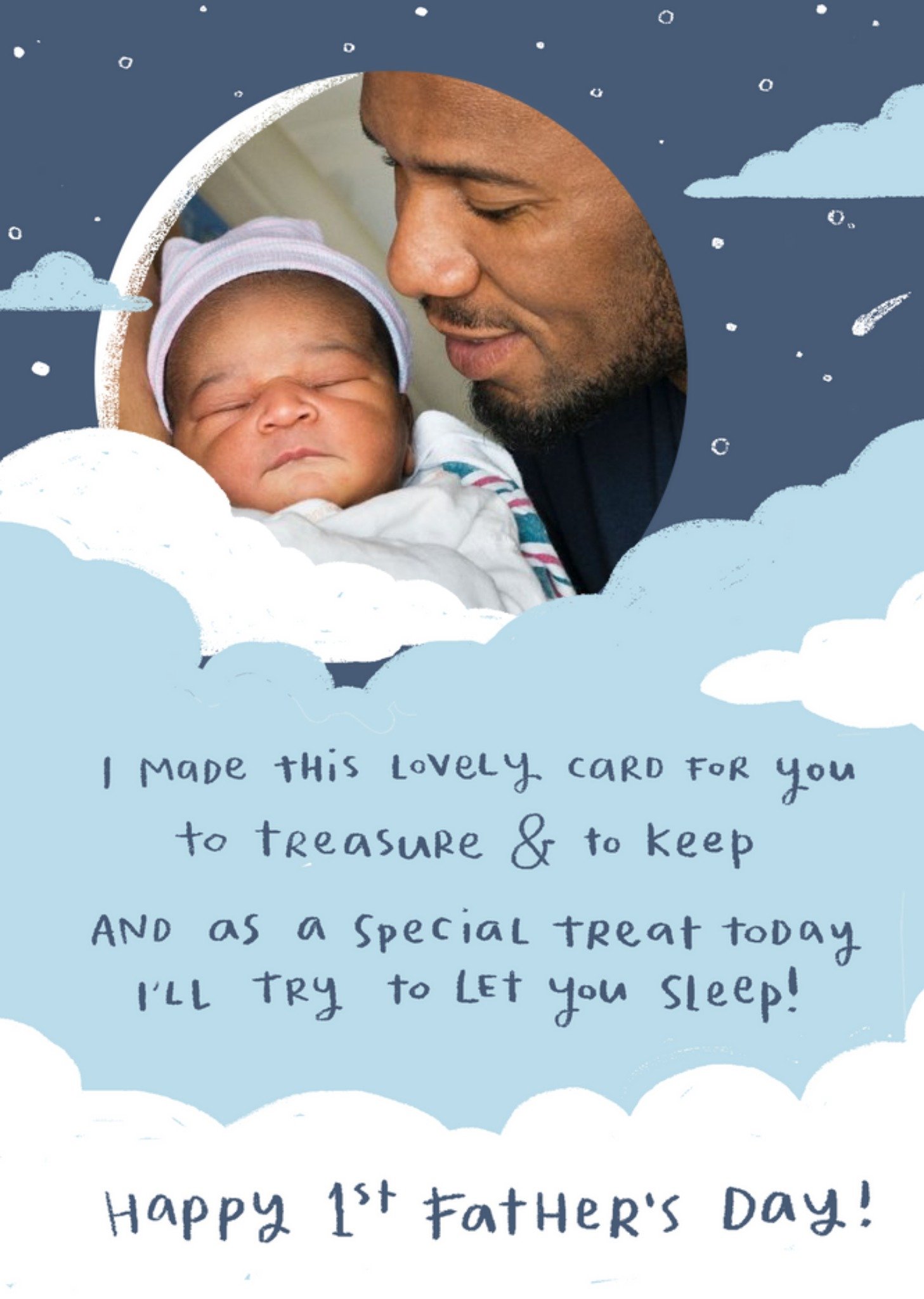 First Fathers Day Sentimental And Funny Photo Upload Card To Treasure Ecard