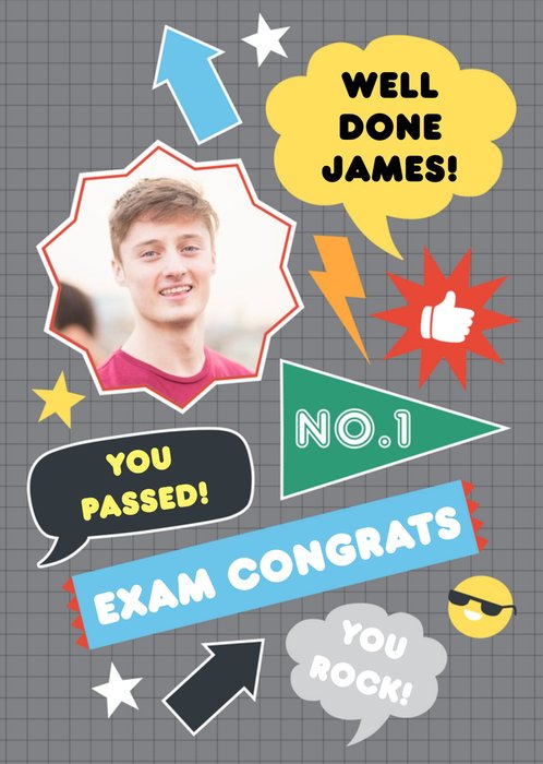 Shout Out Photo Upload Exam Congrats Card