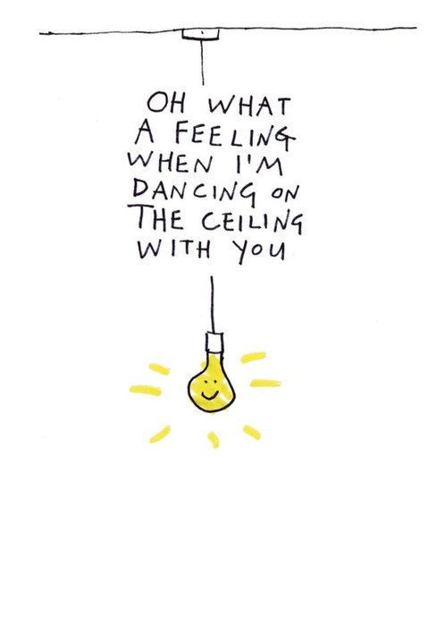 Birthday Card - Oh What A Feeling - Music - Lionel Ritchie - Light Bulb - Illustration