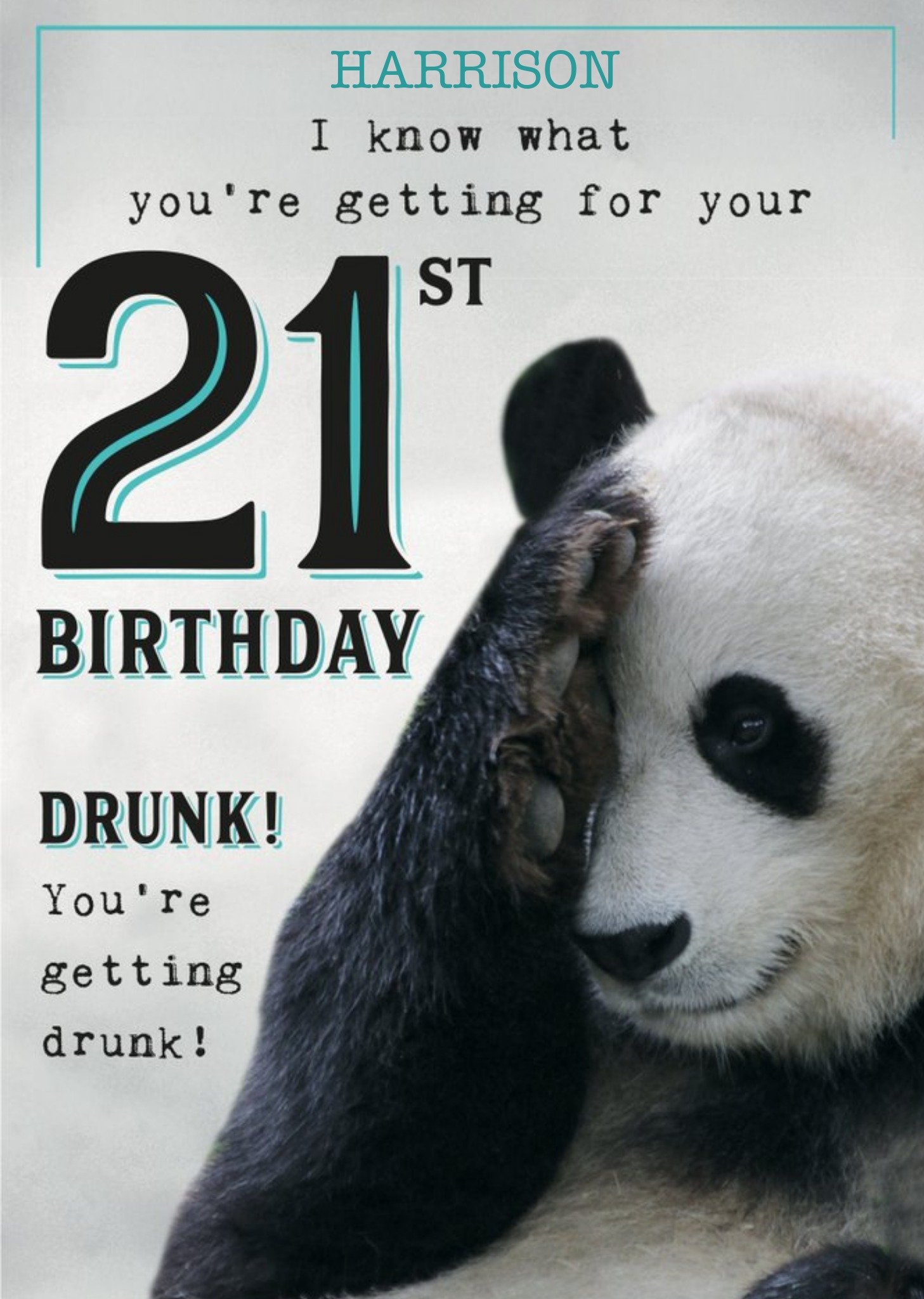 Moonpig Humorous 21st Birthday Card, Large