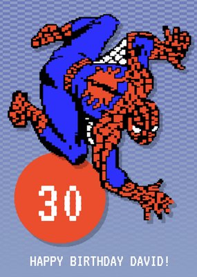 Marvel Comics Retro Spider-Man Happy Birthday Personalised Age Card