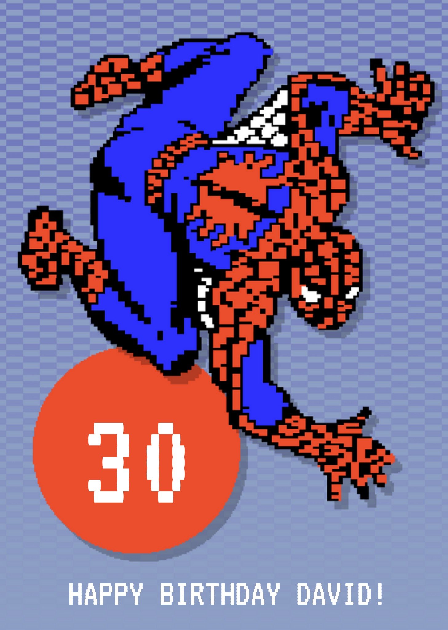 Disney Marvel Comics Retro Spider-Man Happy Birthday Personalised Age Card Ecard