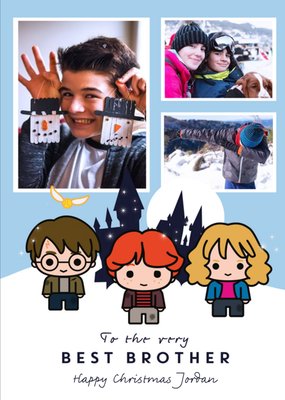 Harry Potter Cartoon To The Very Best Brother Photo Upload Christmas Card