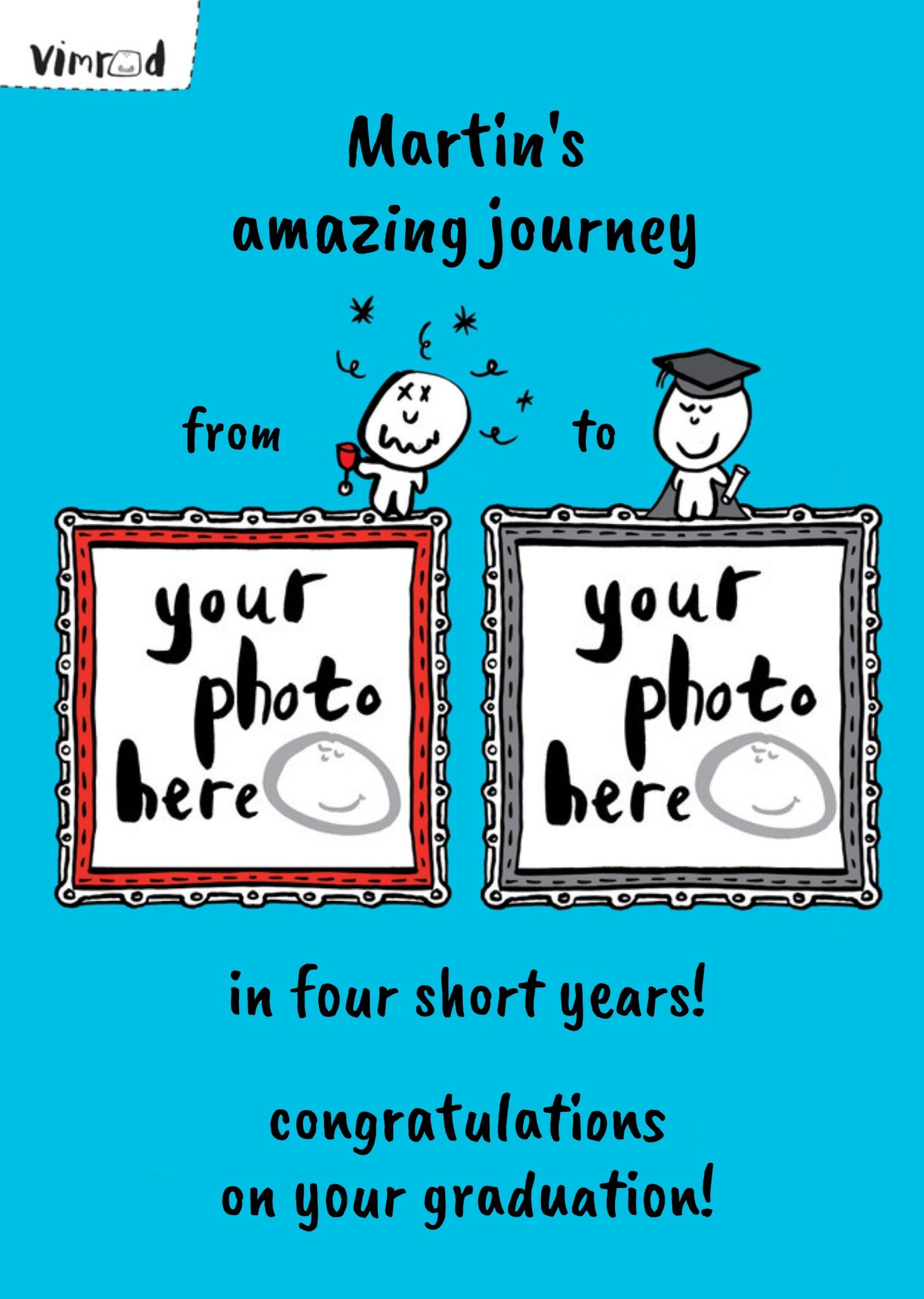 Amazing Journey Personalised Photo Upload Congratulations Graduation Card Ecard