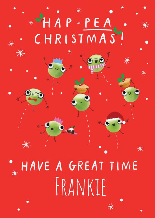 Hap-pea Christmas! Card