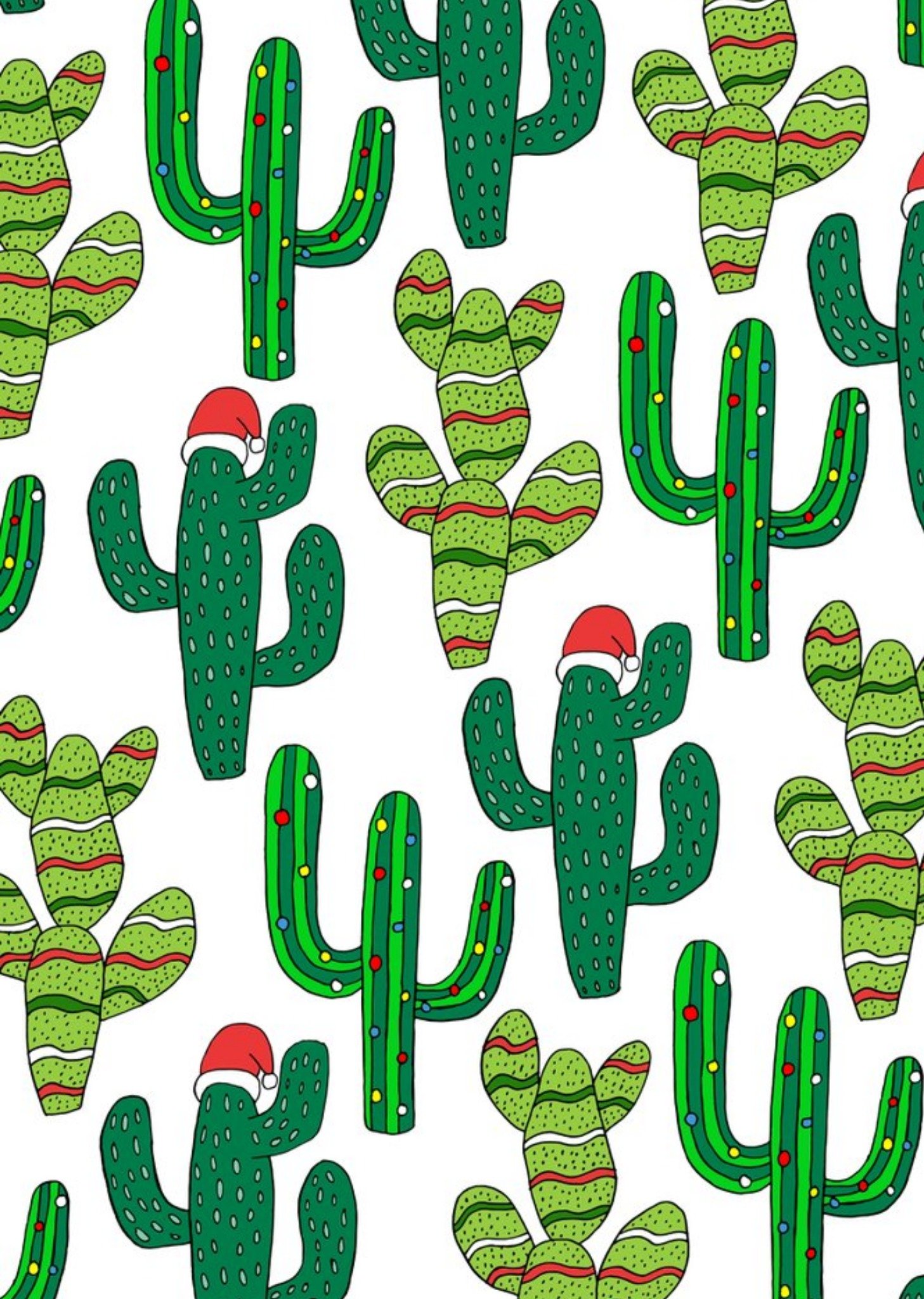 Moonpig Cactus Christmas Tree Christmas Card, Large