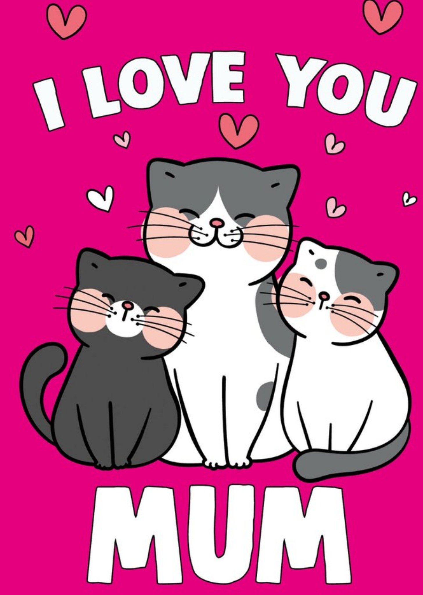 Cheeky Chops Spoof I Love You Mum Cats Card Ecard