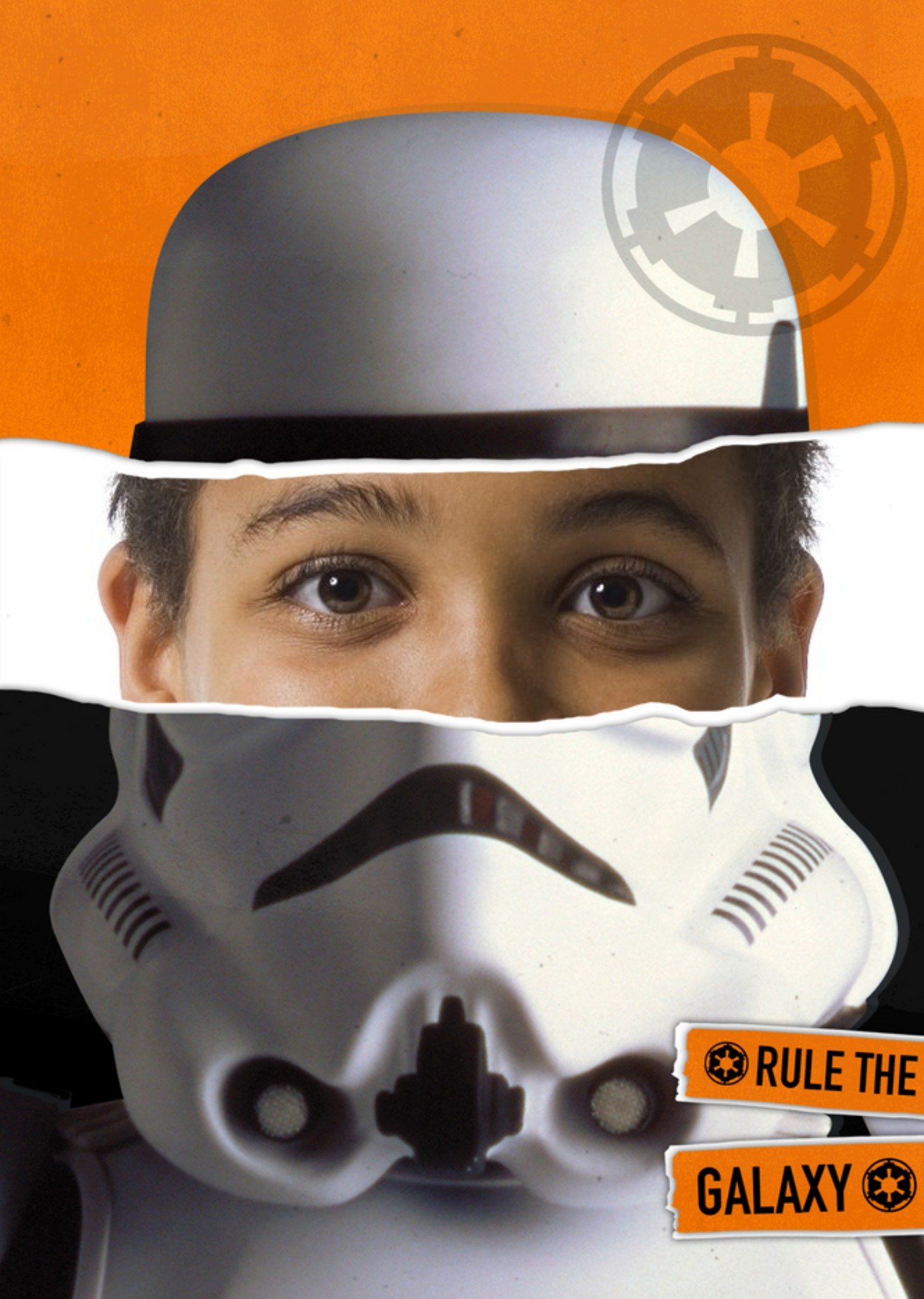 Disney Star Wars Storm Trooper Face Photo Card Ecard