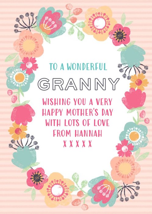 Mother's Day Card - Granny - Floral Card