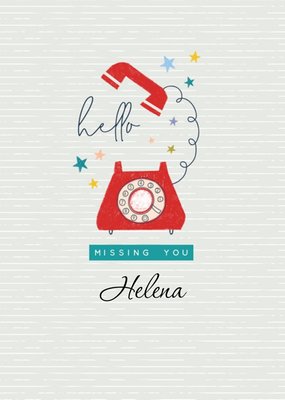 Missing you telephone card
