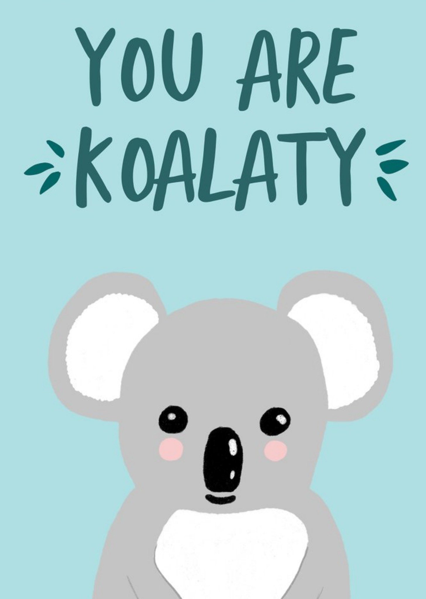 Moonpig Gabi & Gaby Cute Illustrated Koala Pun Card, Large