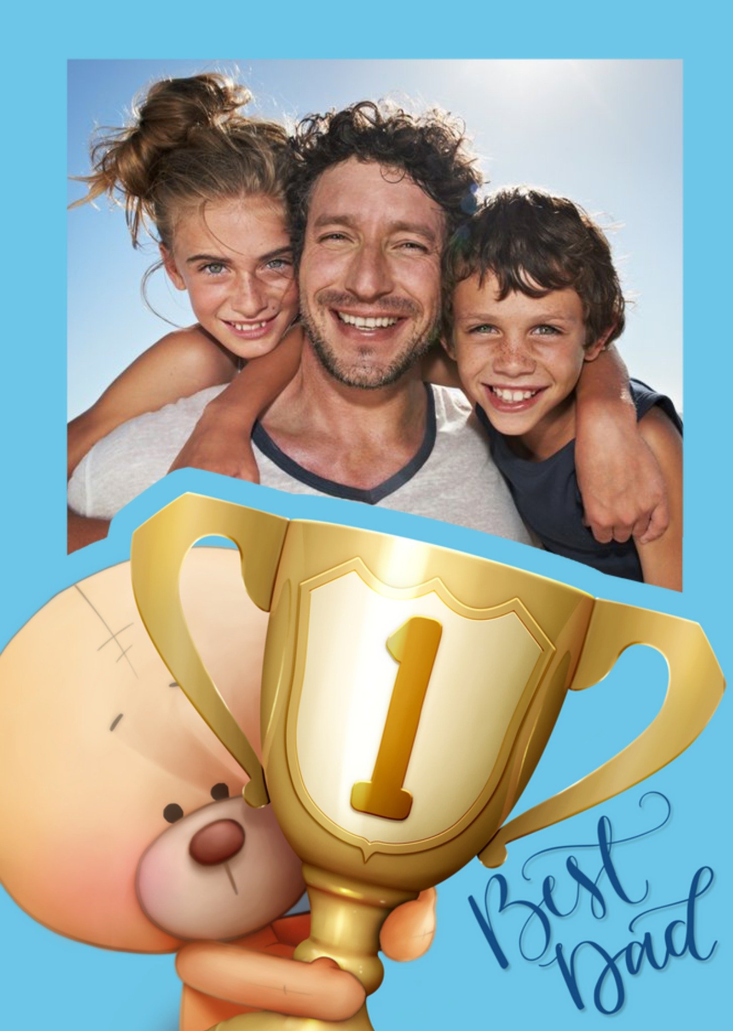 Other Uddle Teddy Bear Best Dad Award Happy Father's Day Photo Card Ecard