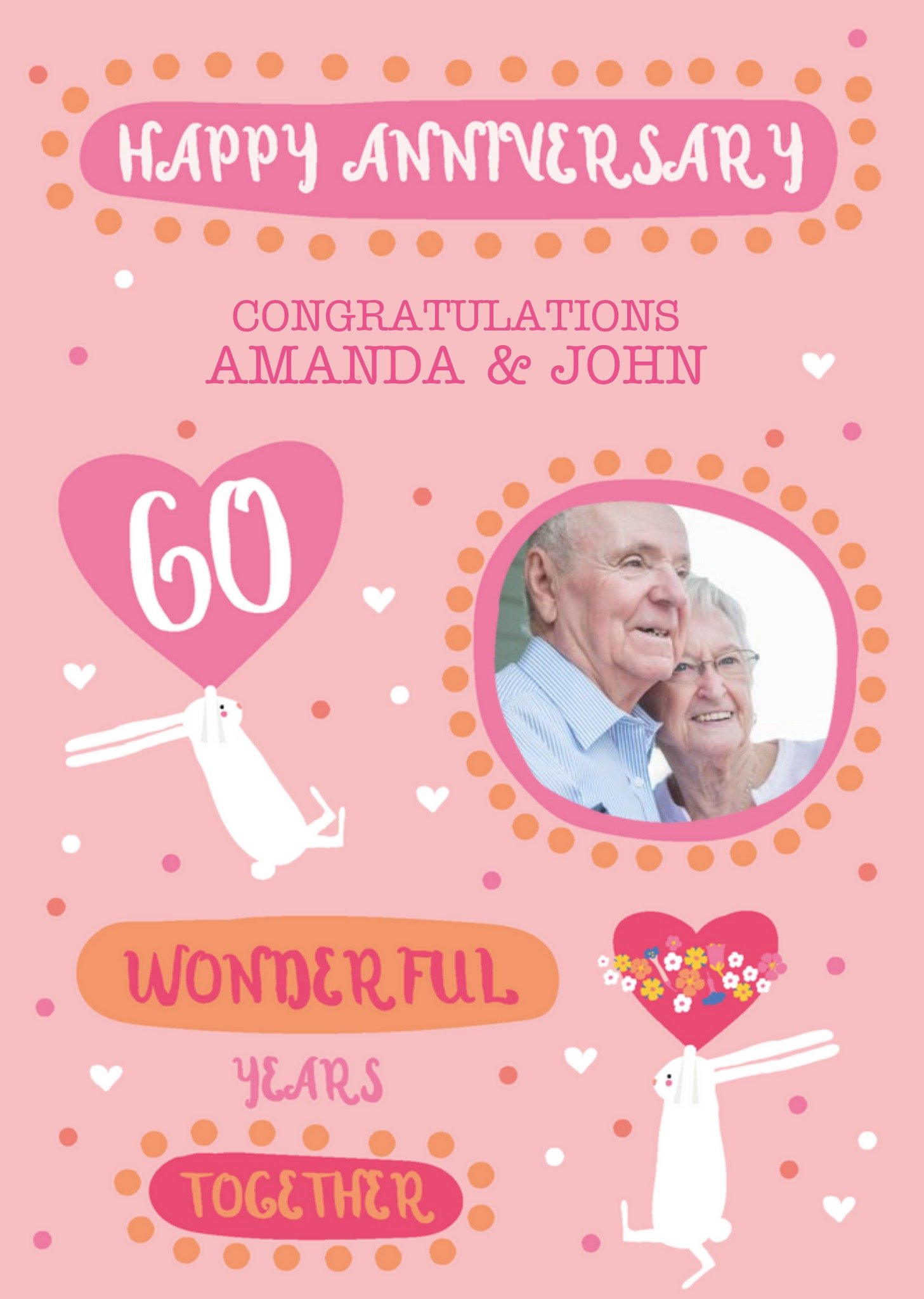 60 Year Anniversary Photo Upload Card Ecard