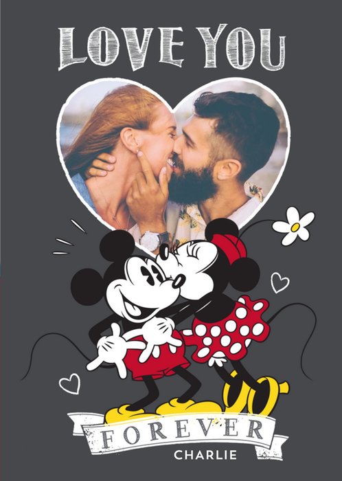 Disney Minnie & Mickey Mouse Love You Forever Photo Card