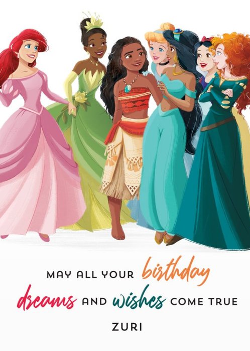 Disney Princess May All Your Birthday Dreams And Wishes Come True Card