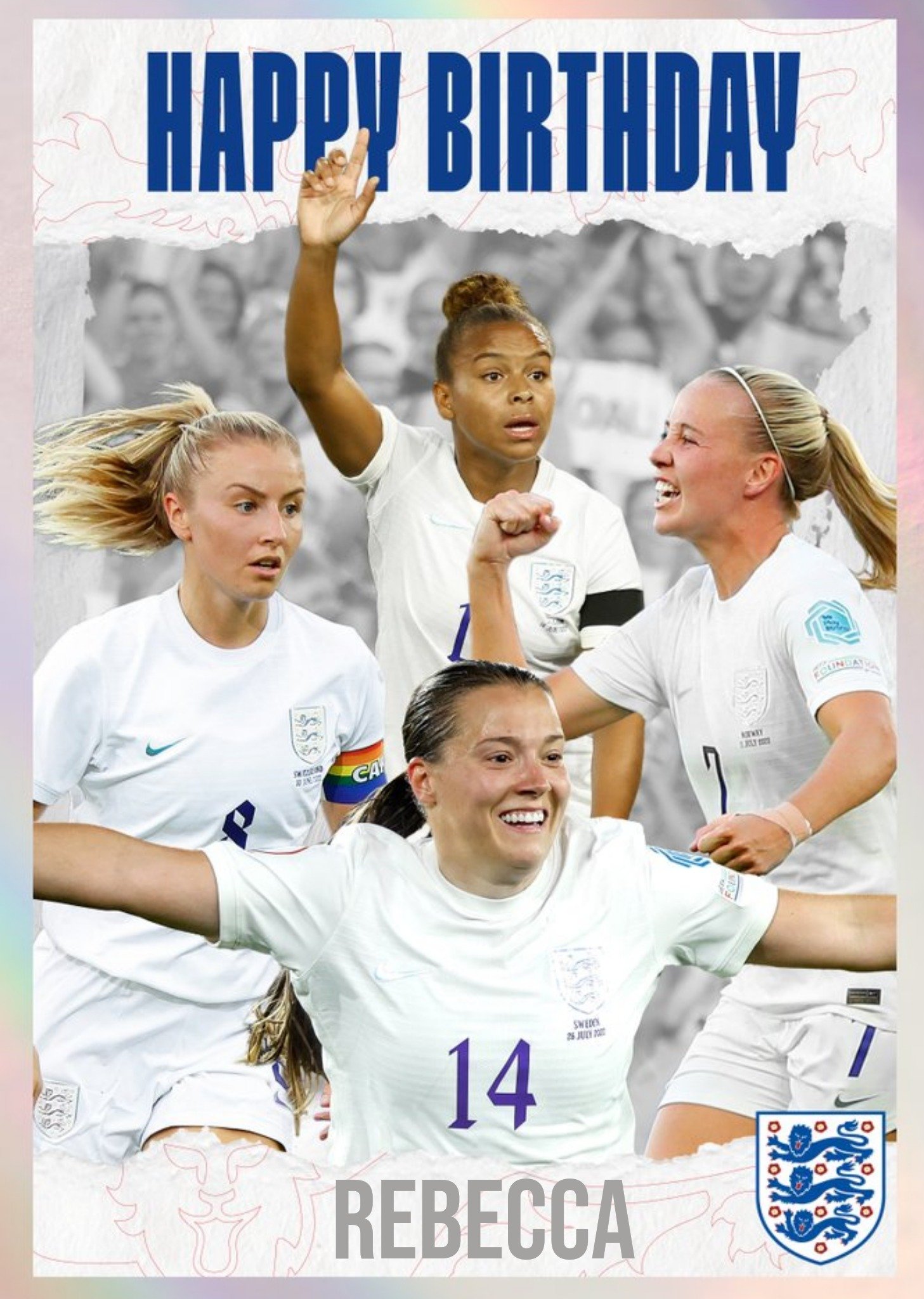 England Lionesses Football 2022 Birthday Card Ecard