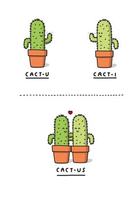Mungo And Shoddy Cactus Funny Valentine's Day Card