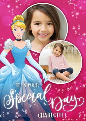 Disney Princess Cinderalla Photo Upload Birthday Card