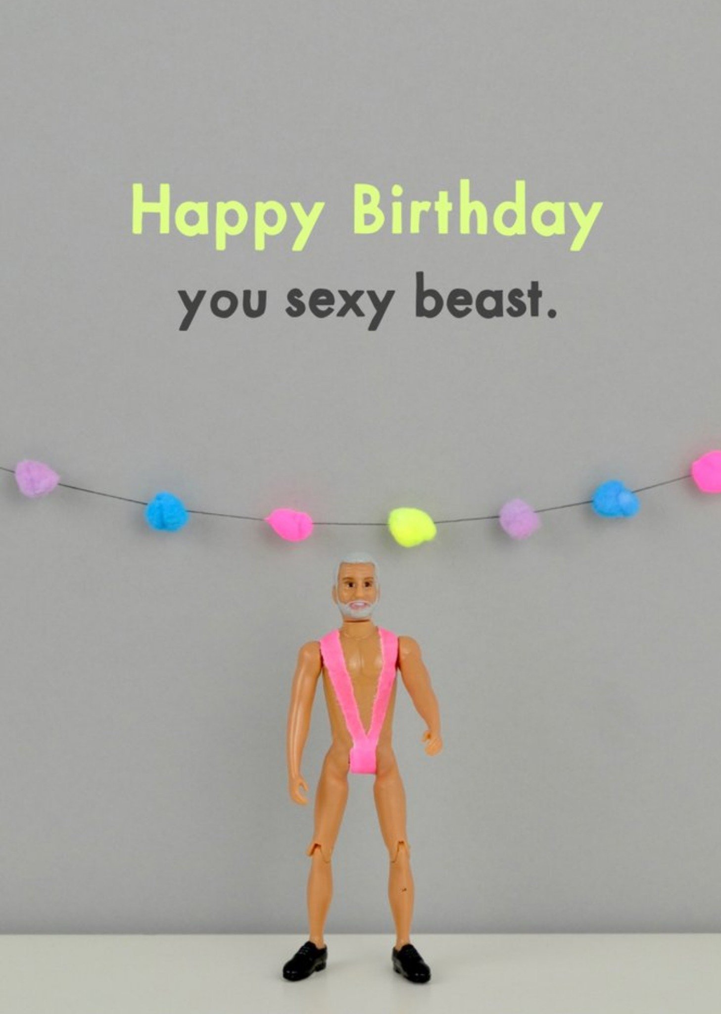 Bold And Bright Funny Dolls Sexy Beast Birthday Card