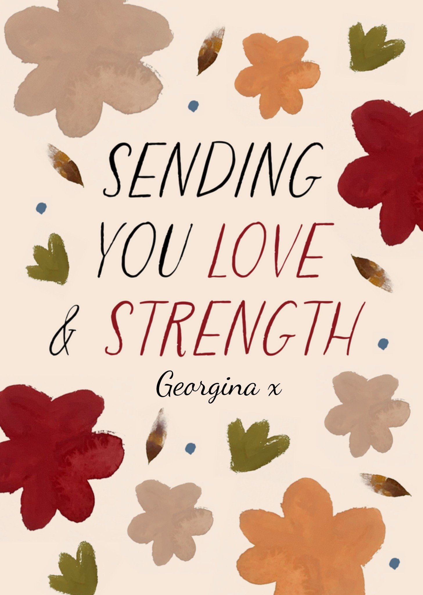 Sending You Love And Strength Thinking Of You Card Ecard