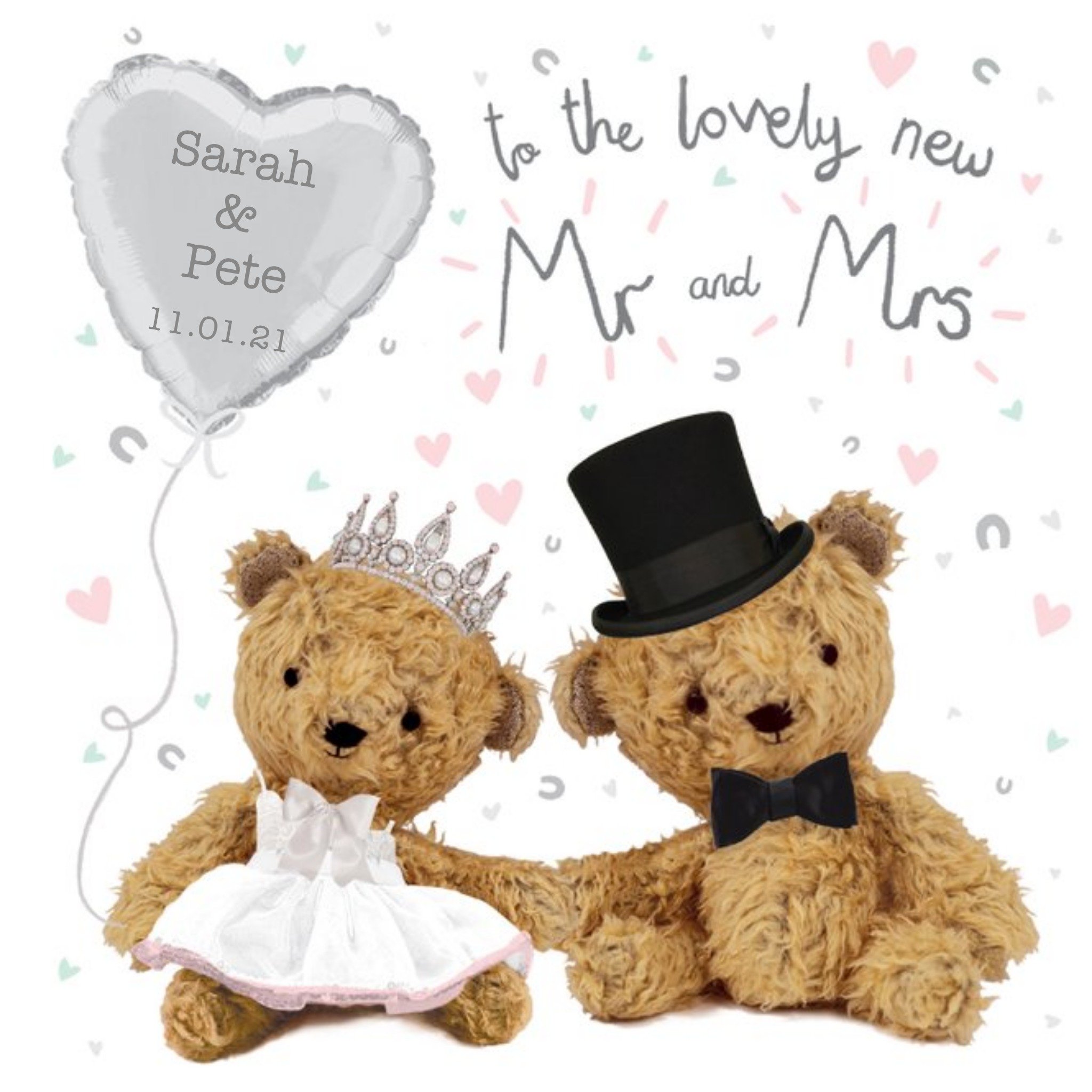 Moonpig Clintons To The Lovely New Mr & Mrs Card, Large
