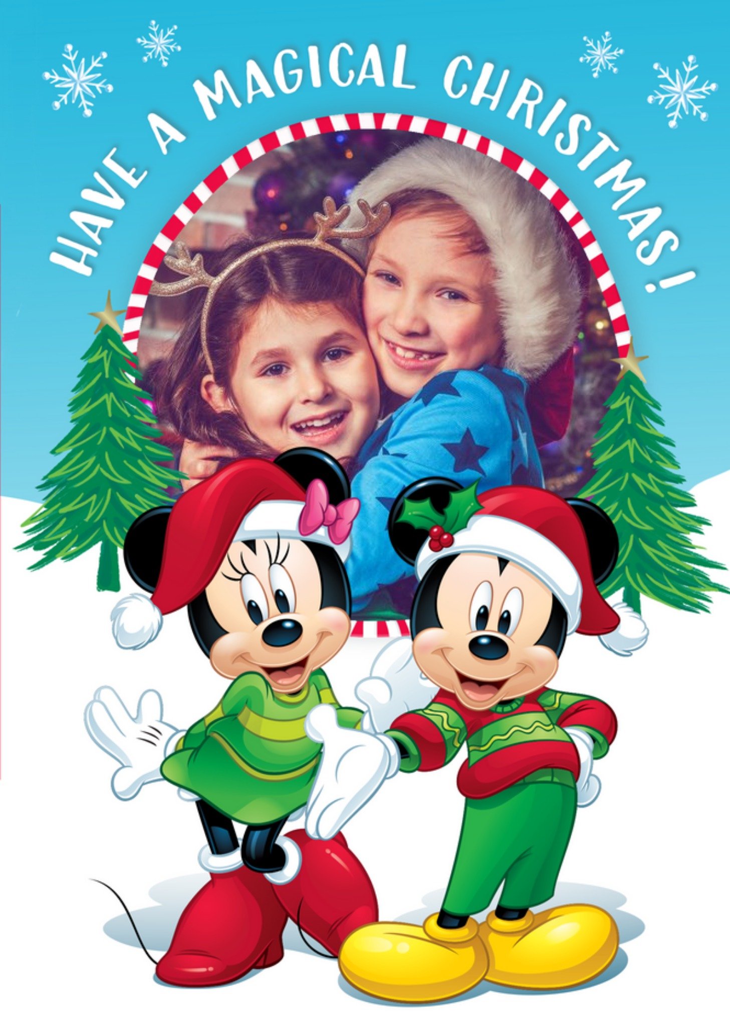 Mickey Mouse Disney Mickey And Minnie Mouse Magical Christmas Card