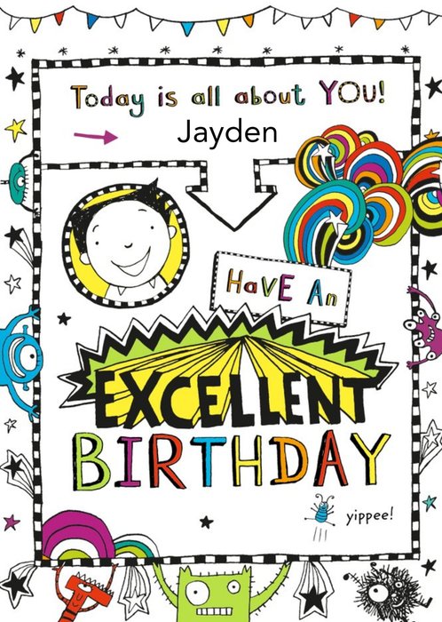 Tom Gates Today Is All About You Activity Birthday Card