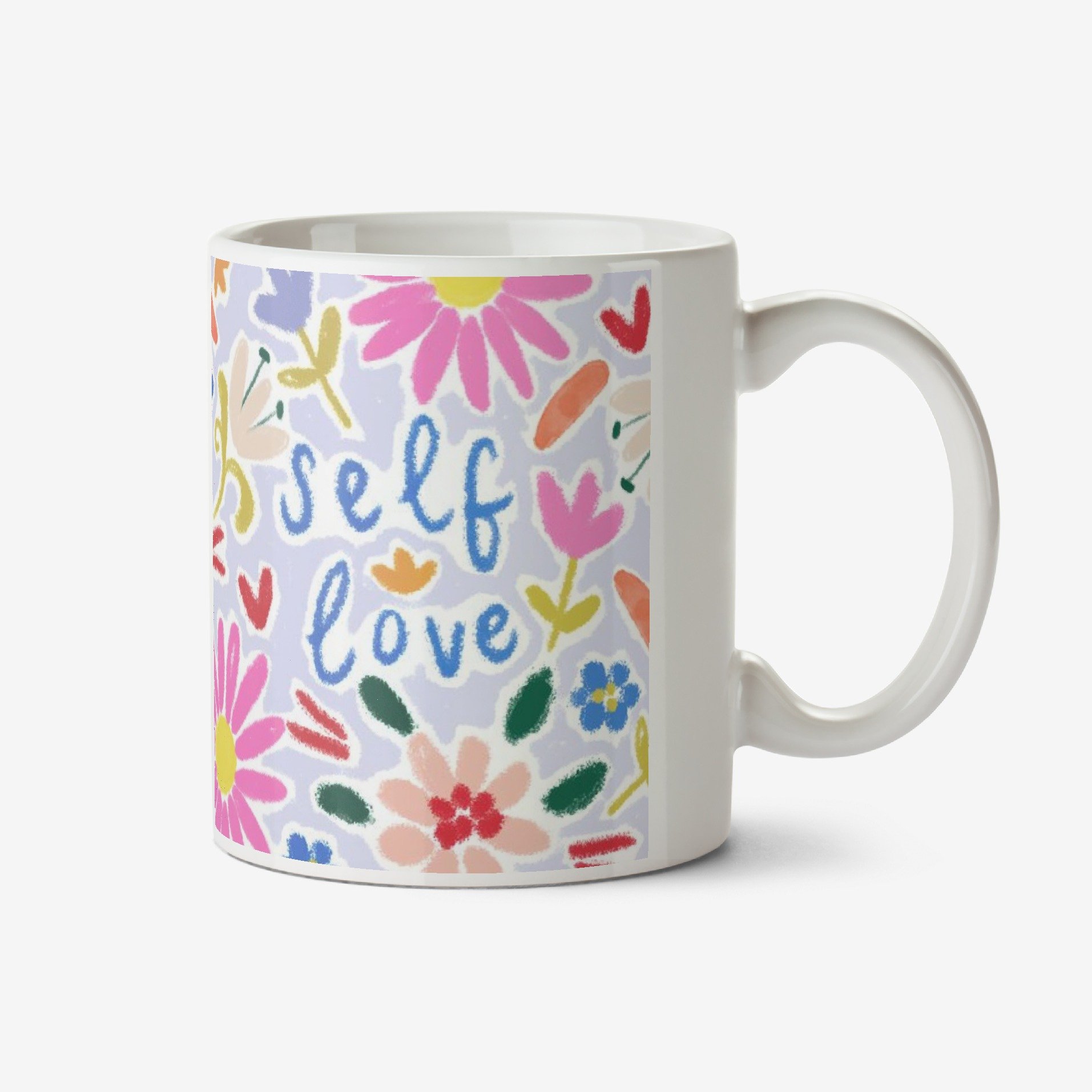 Moonpig Self Love Floral Mug Ceramic Mug