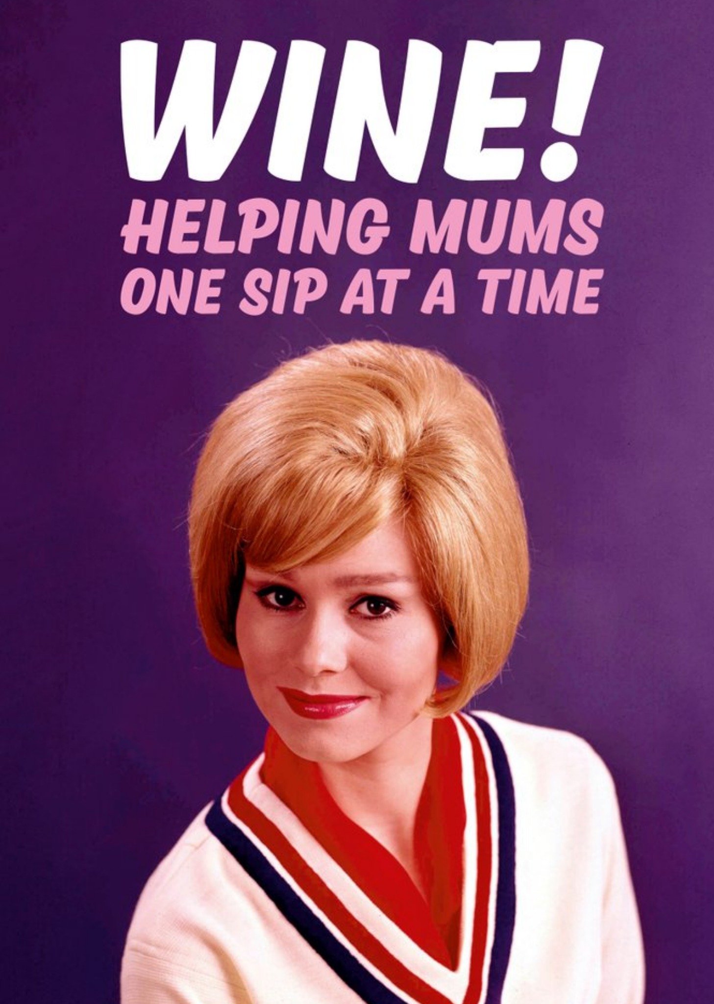 Moonpig Dean Morris Wine Helping Mums One Sip At A Time Mother's Day Card, Large