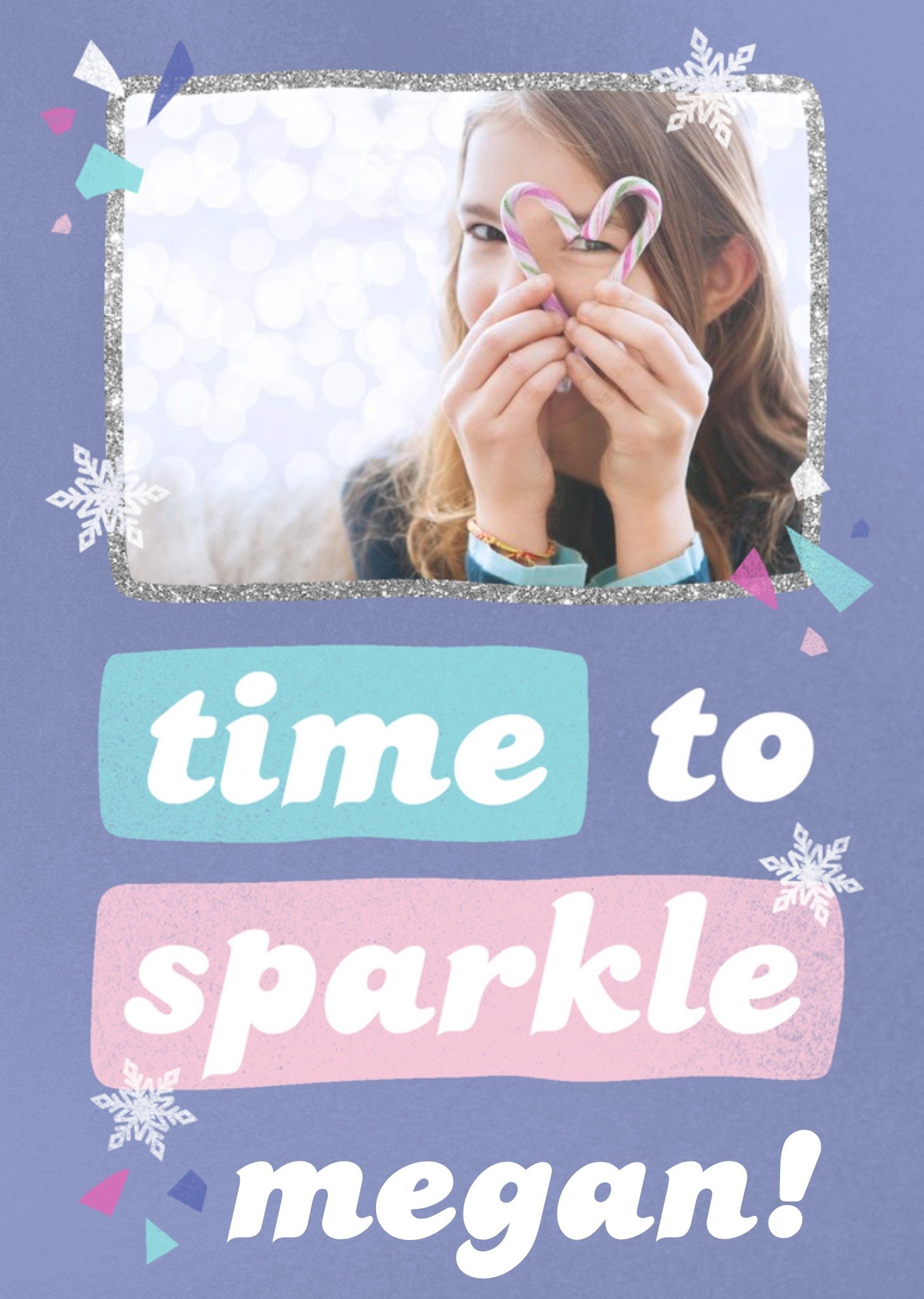 Moonpig Christmas Card - Photo Upload - Time To Sparkle Ecard