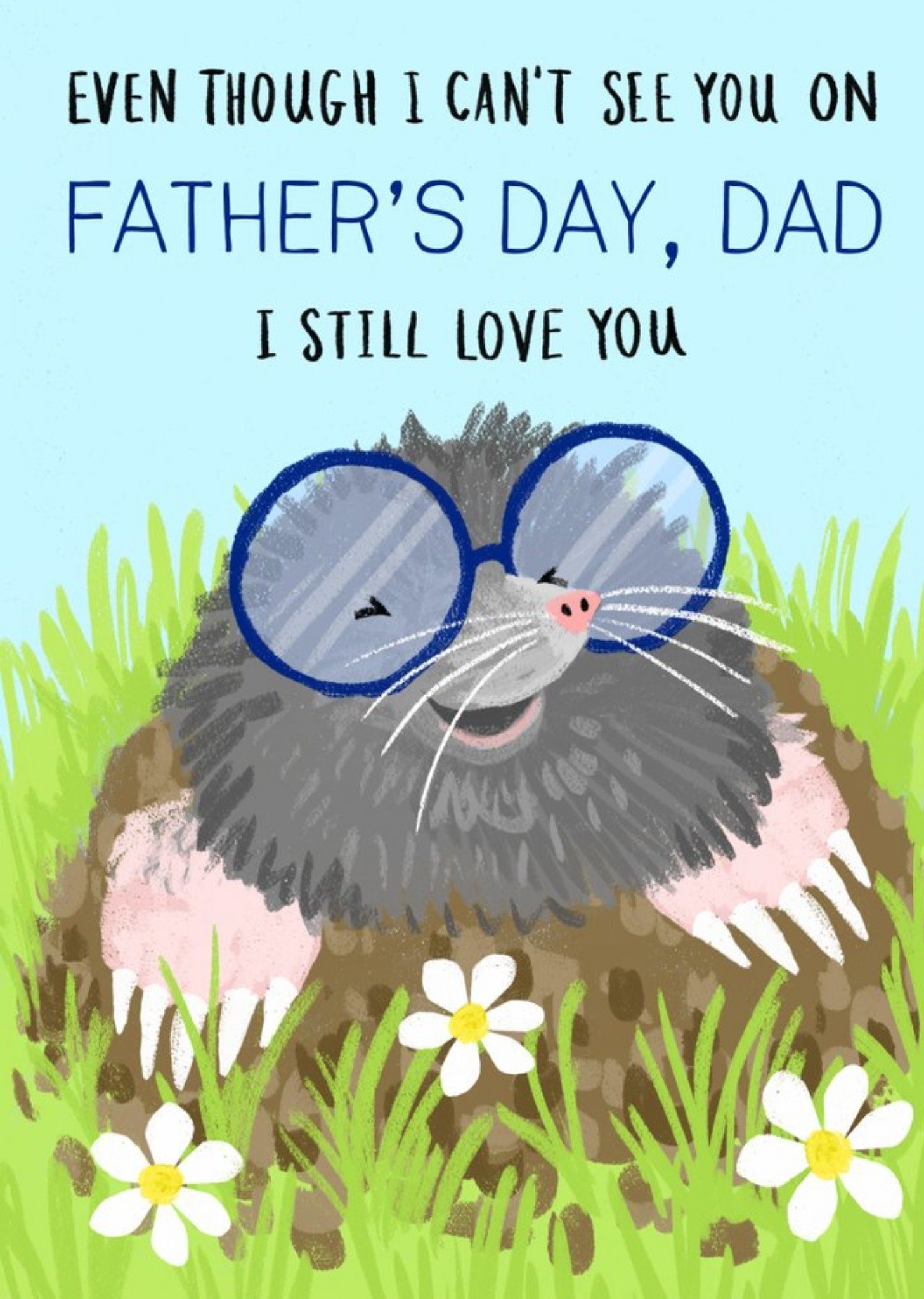 Okey Dokey Design Illustration Even Though I Cant See You On Fathers Day Dad I Still Love You Card, 