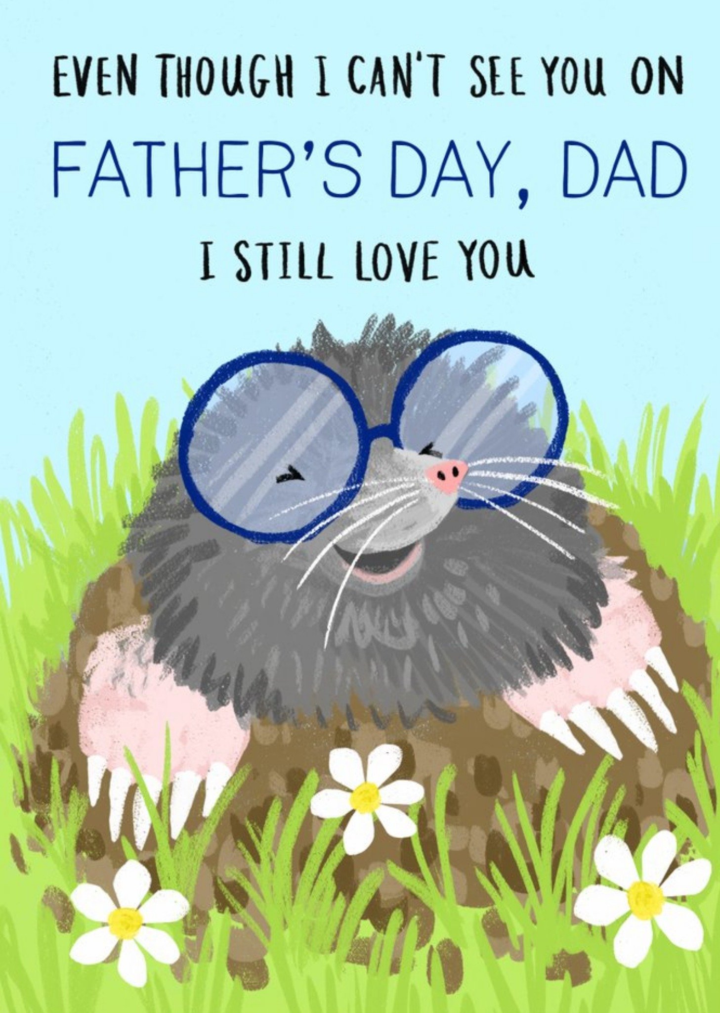 Okey Dokey Design Illustration Even Though I Cant See You On Fathers Day Dad I Still Love You Card