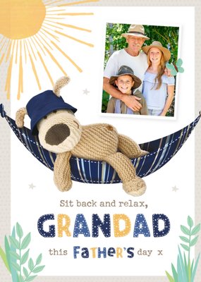 Boofle Sit Back and Relax Grandad Photo Upload Fathers Day Card