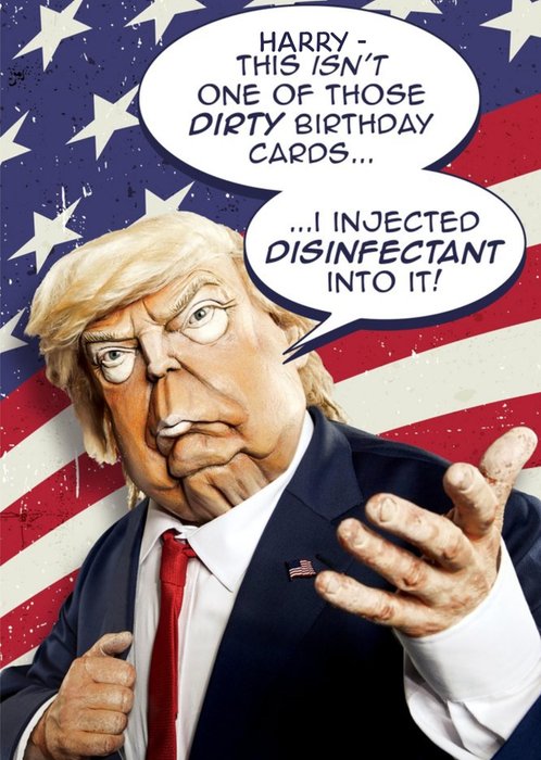 Spitting Image Donald Trump This Isnt One Of Those Dirty Birthday Cards Card