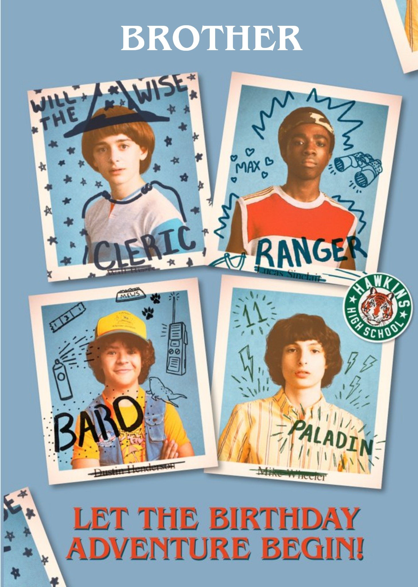 Stranger Things Stanger Things Characters Birthday Adventure Birthday Card, Large
