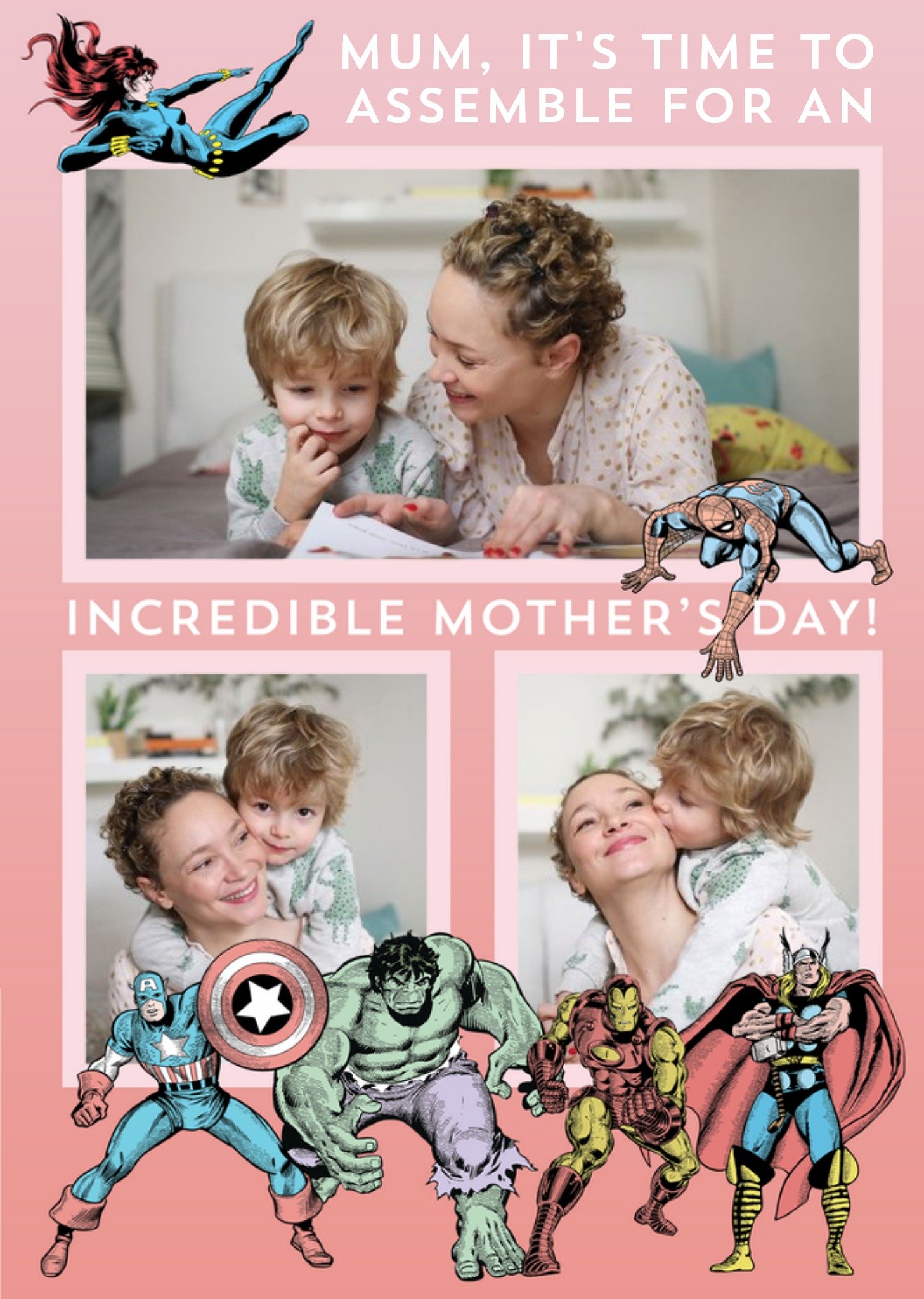 Marvel Superheroes Have An Incredible Mother's Day Card Ecard