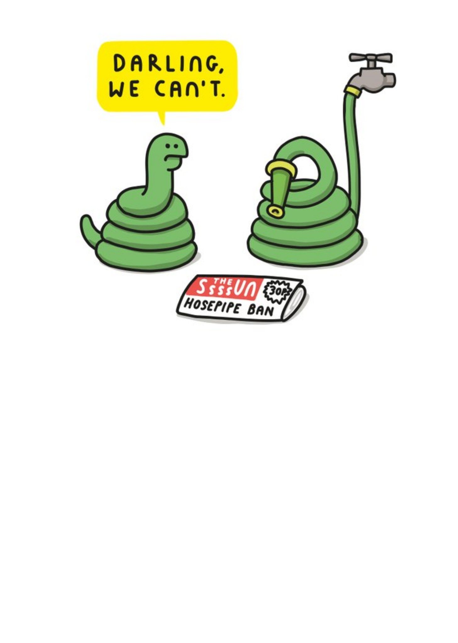 Hosepipe Ban Snake Card Ecard