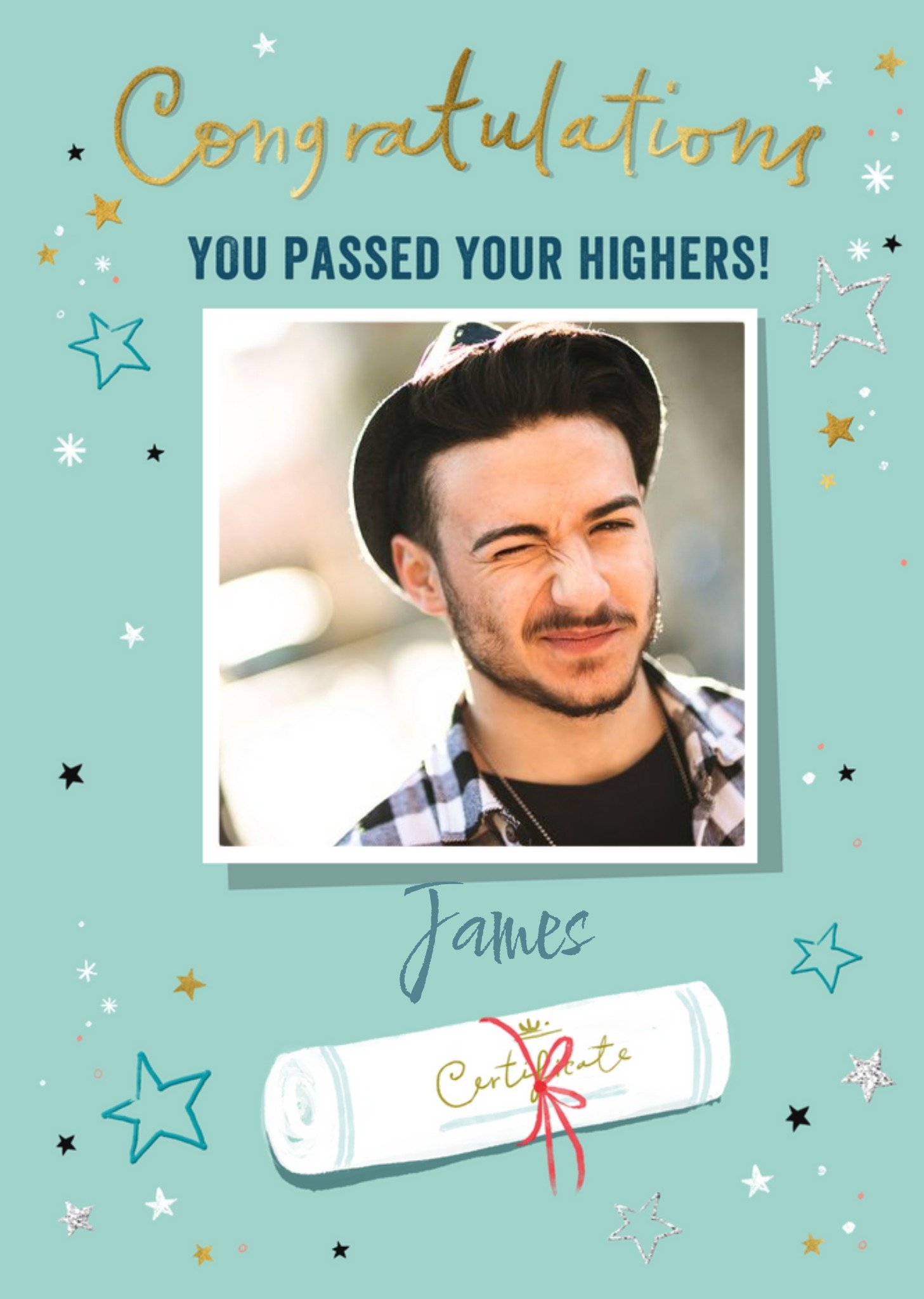 Congratulations You Passed Your Highers Photo Upload Exam's Card Ecard