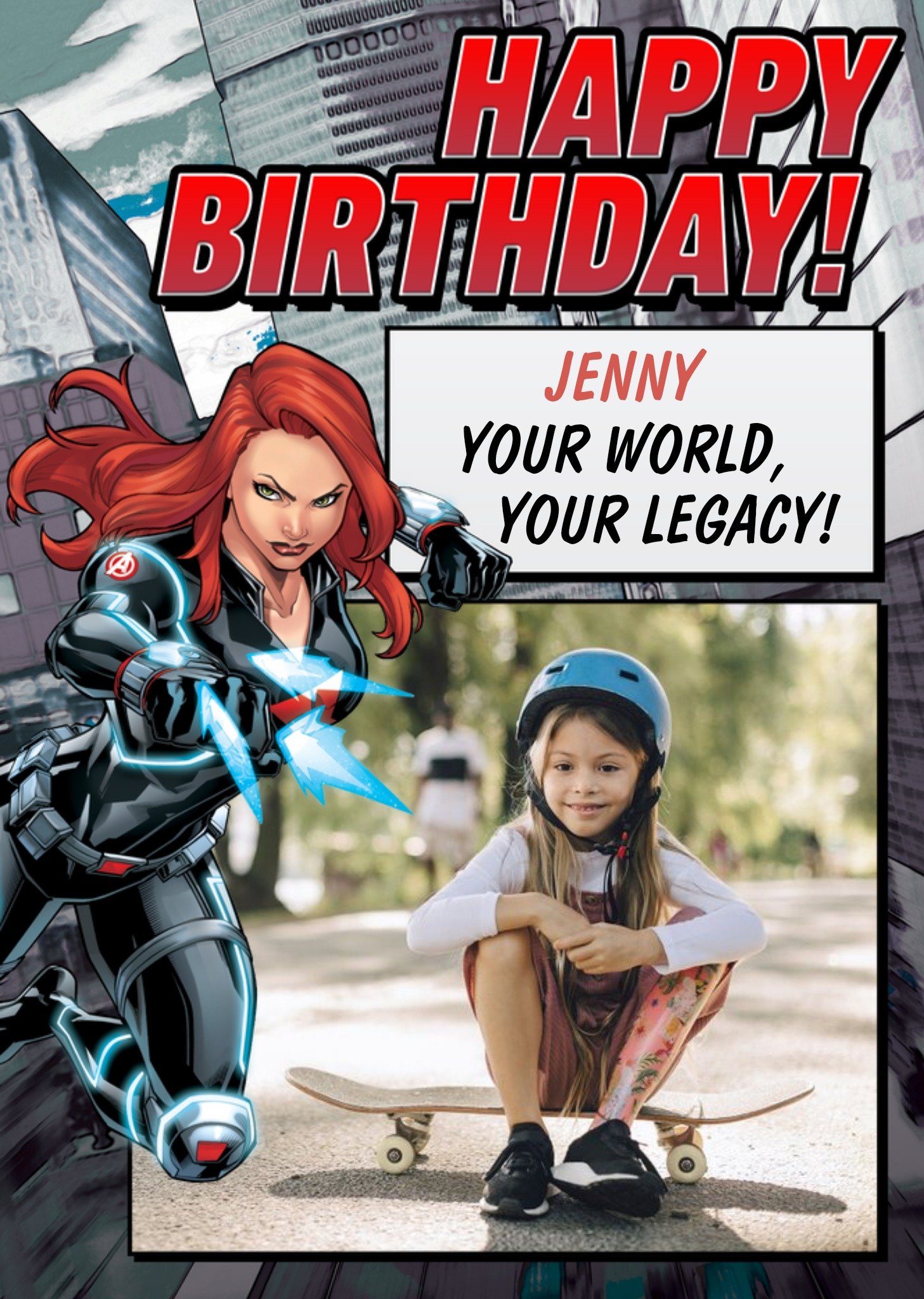Marvel Avengers Photo Upload Birthday Card Ecard