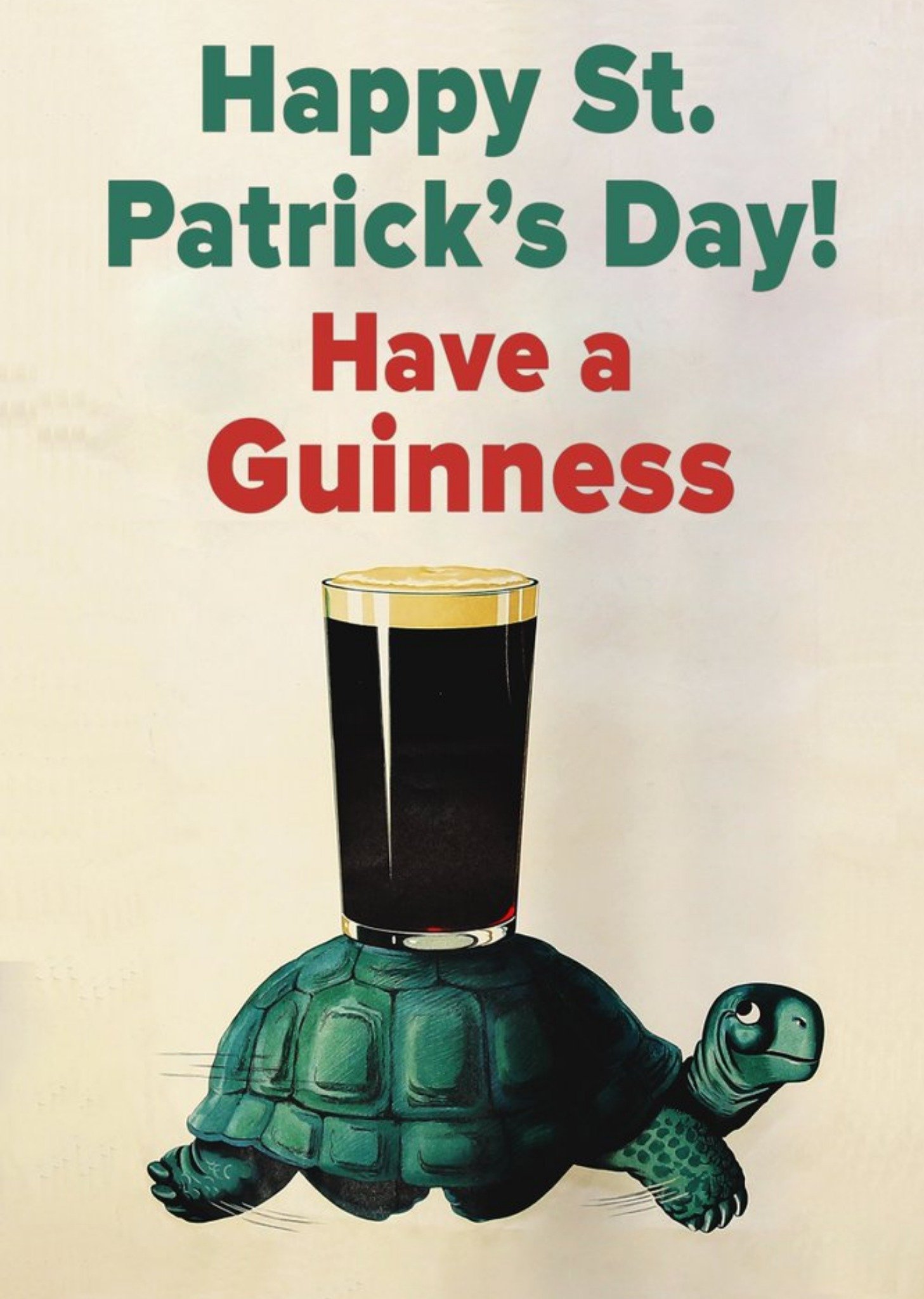 St.patrick's Day Guinness Card, Large