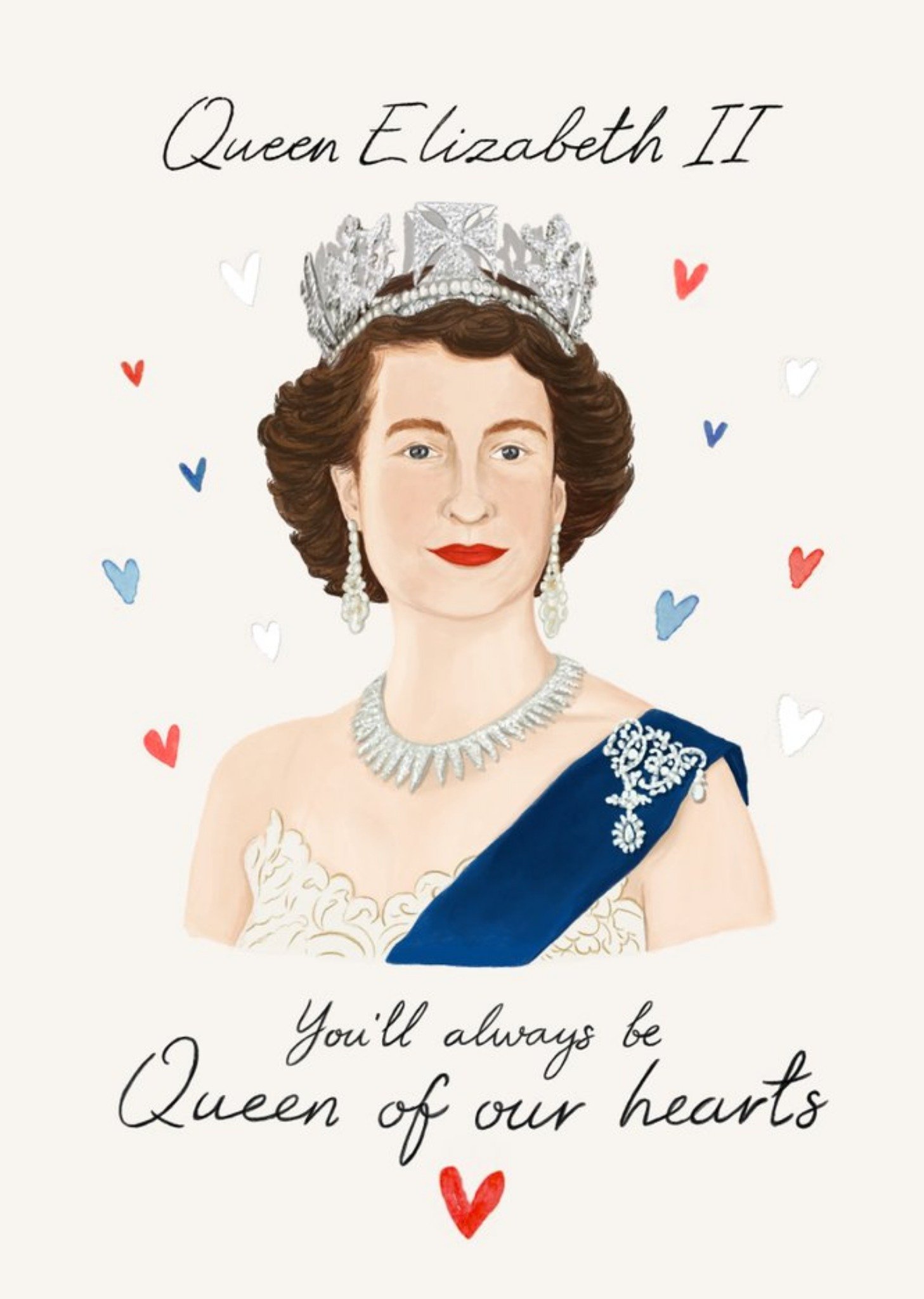 Friends Queen Elizabeth Ii Queen Of Our Hearts Card