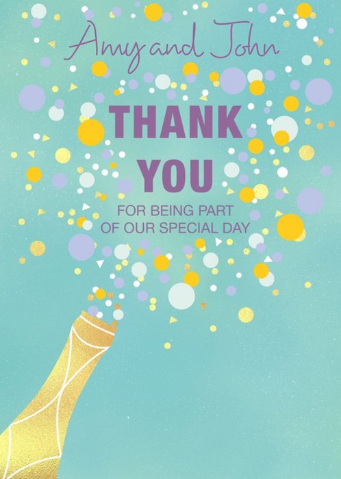 Typography Surrounded By Colourful Bubbles Wedding Day Card