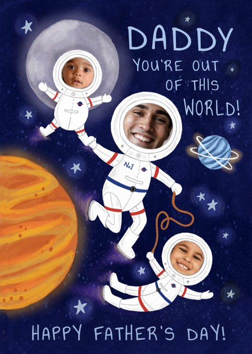 Out Of This World! Father's Day Photo Upload Card