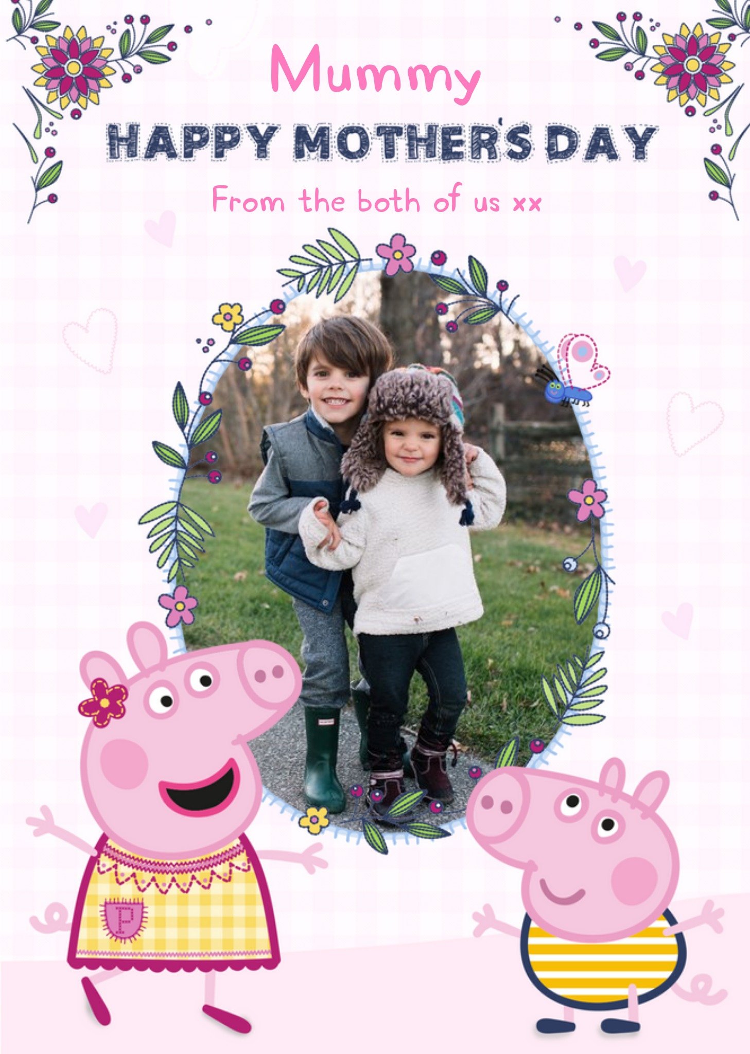 Mother's Day Card - Peppa Pig - Mummy - Photo Upload Card, Large