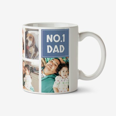 Number One Dad Five Photo Upload Mug