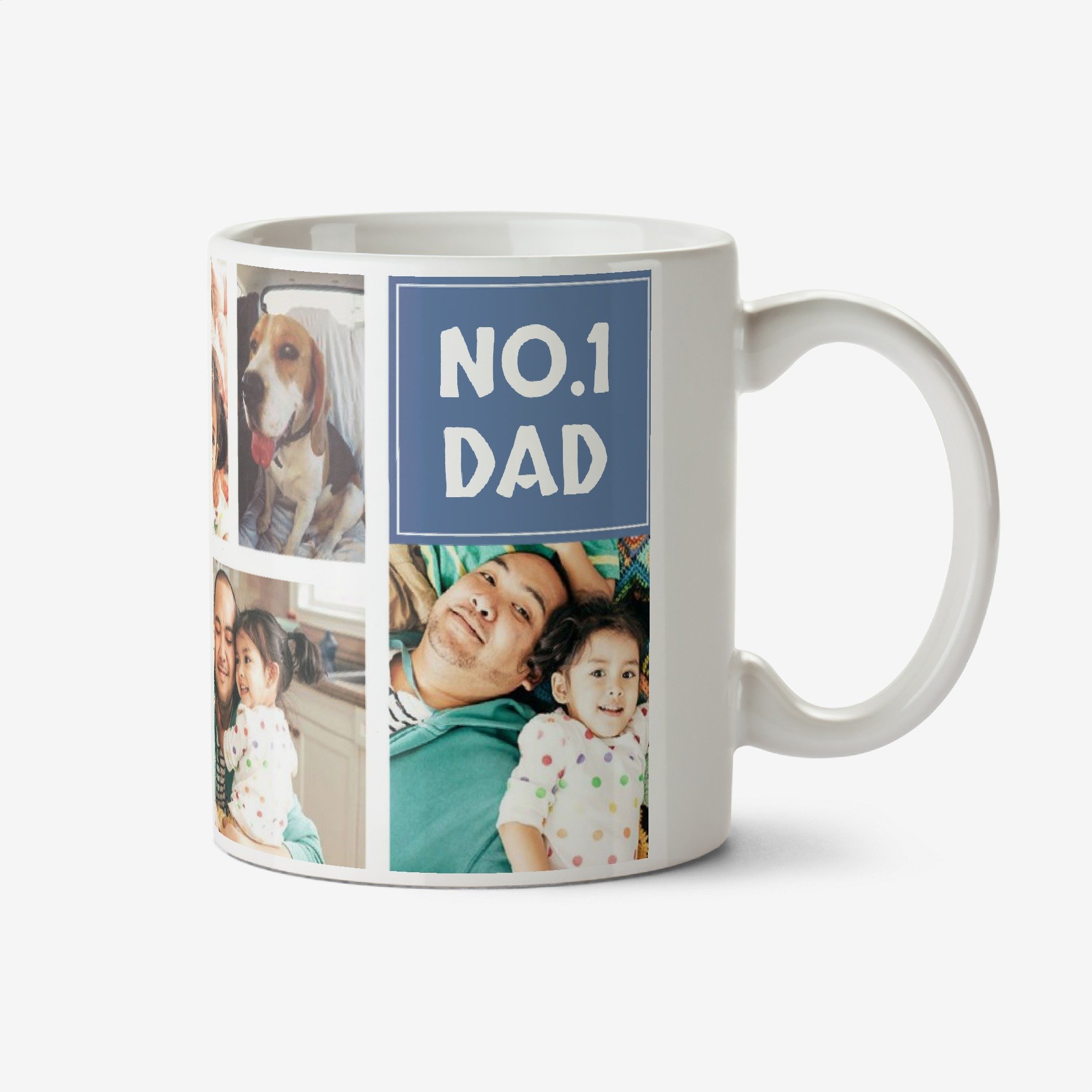 Number One Dad Five Photo Upload Mug Ceramic Mug