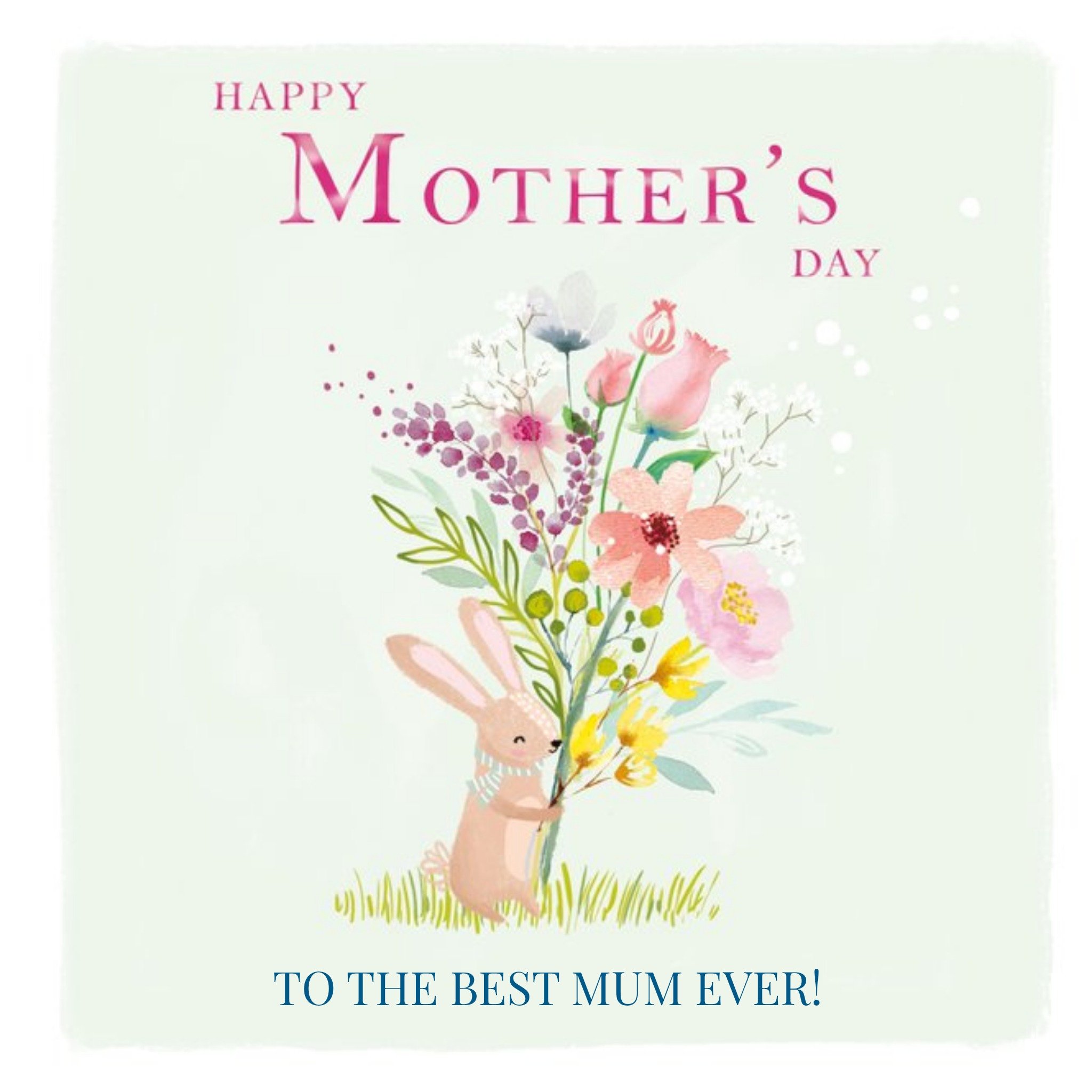 Ling Design Cute Bunny Happy Mother's Day Mother's Day Card, Large